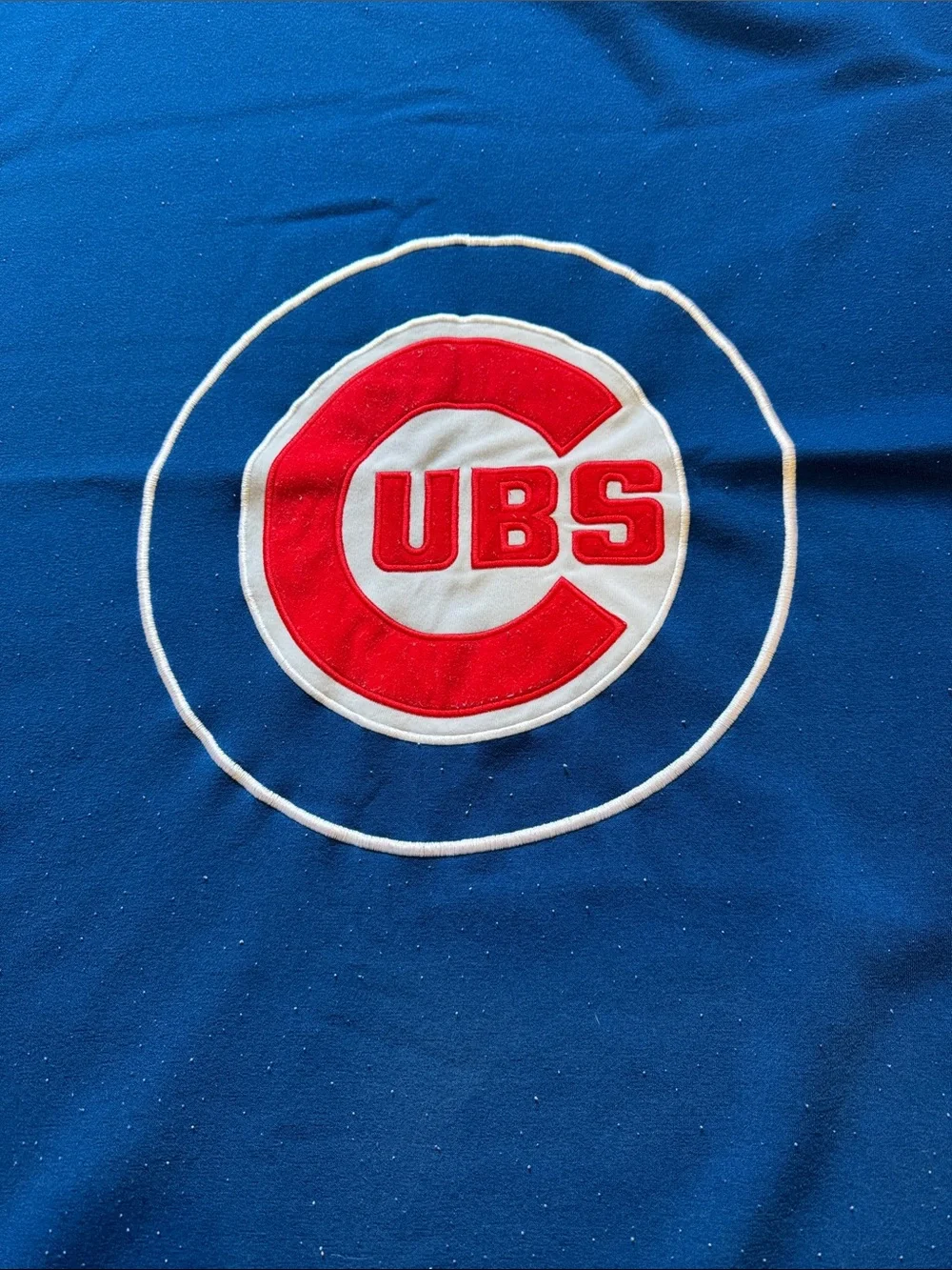 Chicago Cubs Blue Fleece Throw Blanket with Team Crest